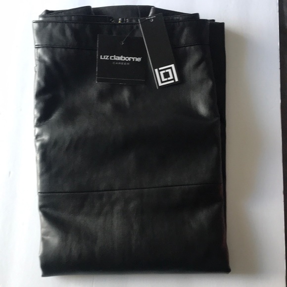 New Liz Claiborne Pleather Pencil Skirt Size 8 - Picture 5 of 6